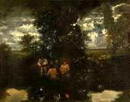 Theodore Rousseau - Moonlight - The Bathers